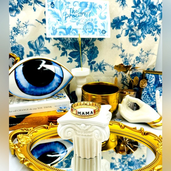 🆕 ROXANNE ASSOULIN 🧿 NWOT Golden MAMA Bracelet Set - Set of 2 - Picture 2 of 14